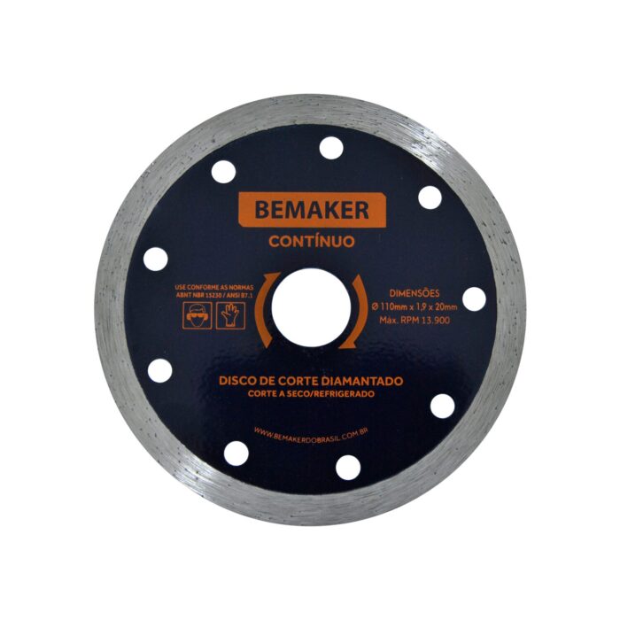 Disco de Corte Diamantado Contínuo - 110x1,9x20 mm