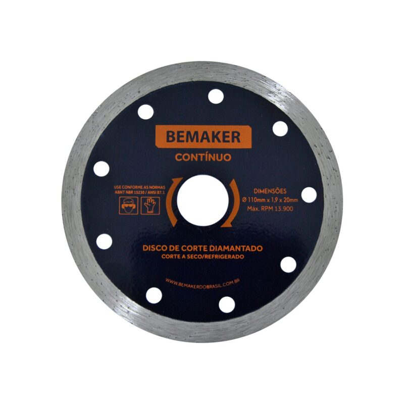 Disco de Corte Diamantado Contínuo - 110x1,9x20 mm