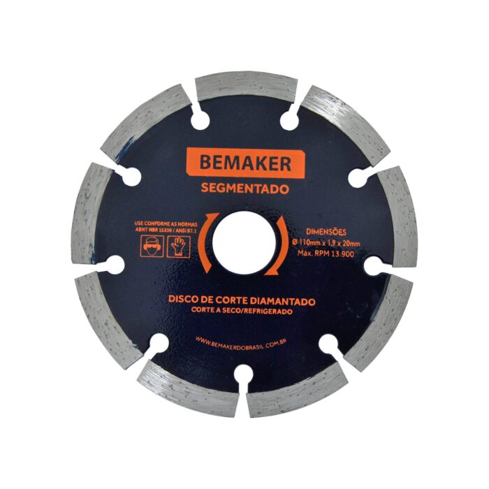 Disco de Corte Diamantado Segmentado - 110x1,9x20 mm