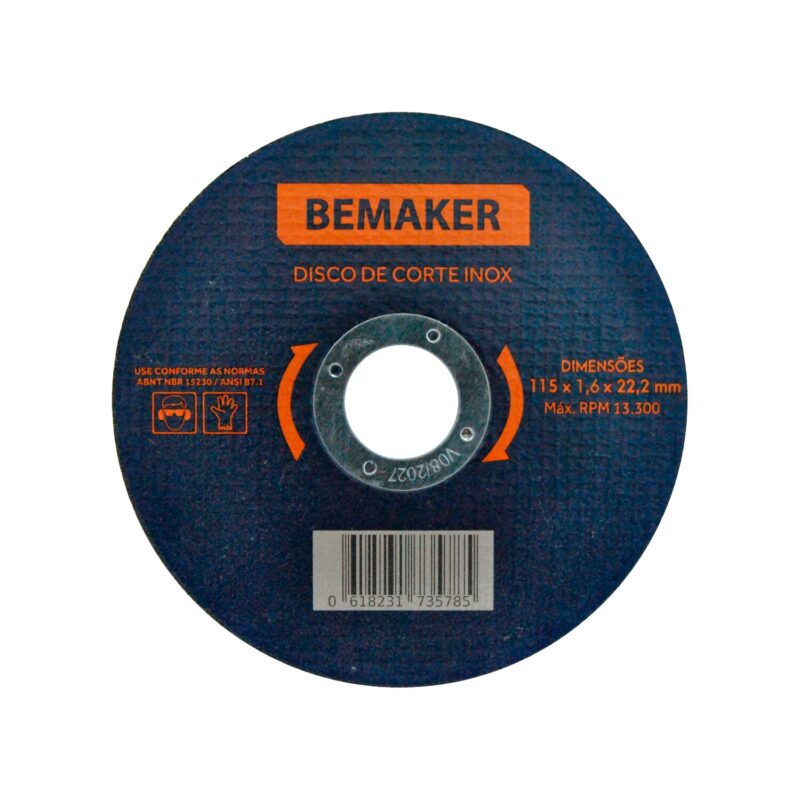 Disco de Corte Inox 115x1,6x22,2 mm