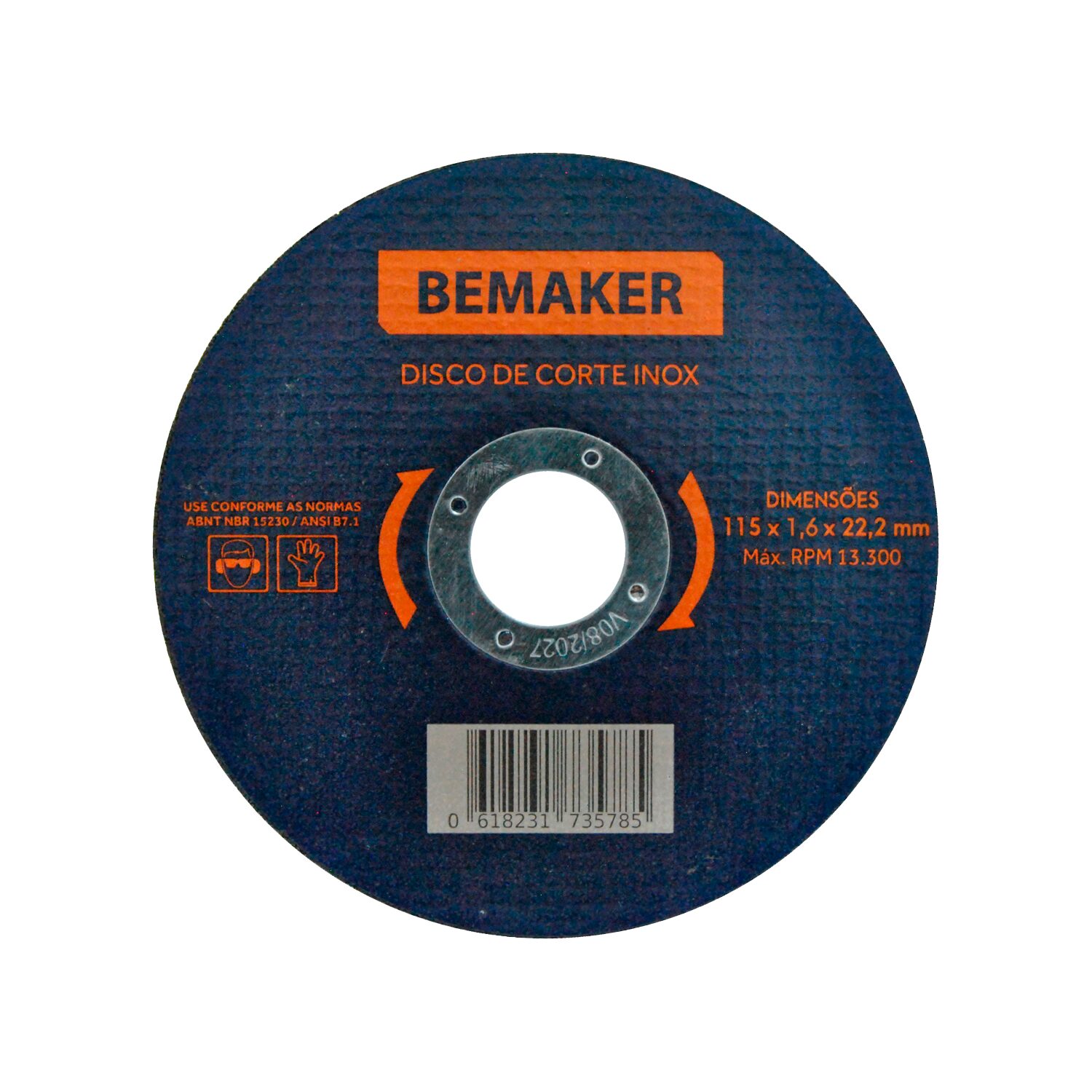 Disco de Corte Inox 115x1,6x22,2 mm