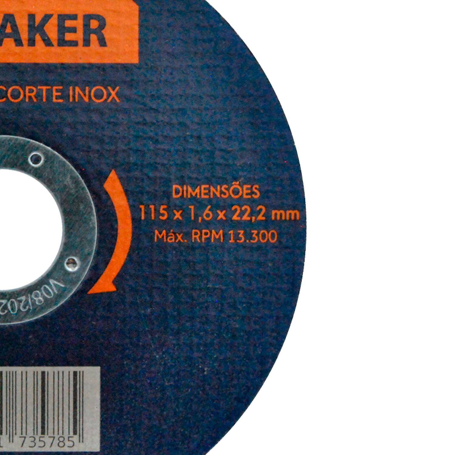 Disco de Corte Inox 115x1,6x22,2 mm - Imagem 3