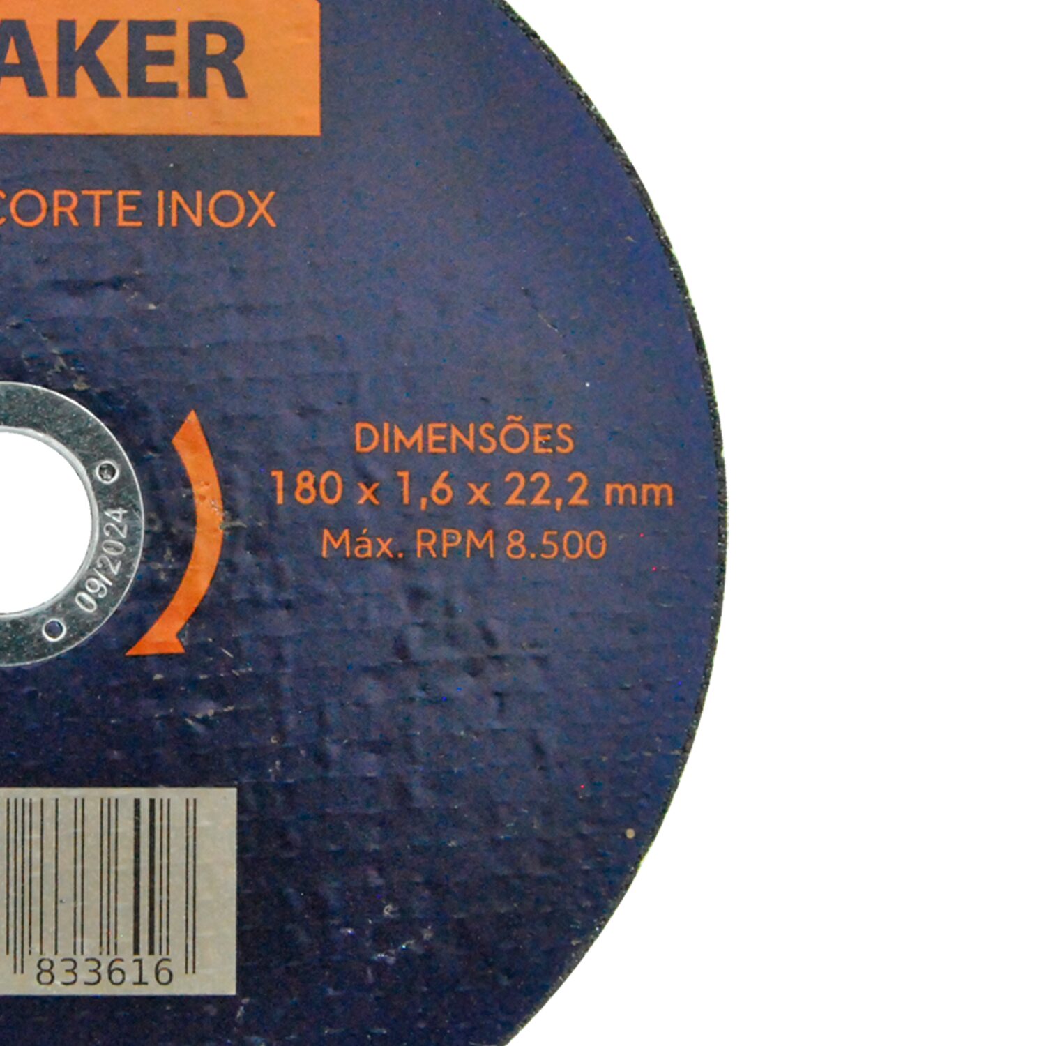 Disco de Corte Inox 180x1,6x22,2 mm - Imagem 3