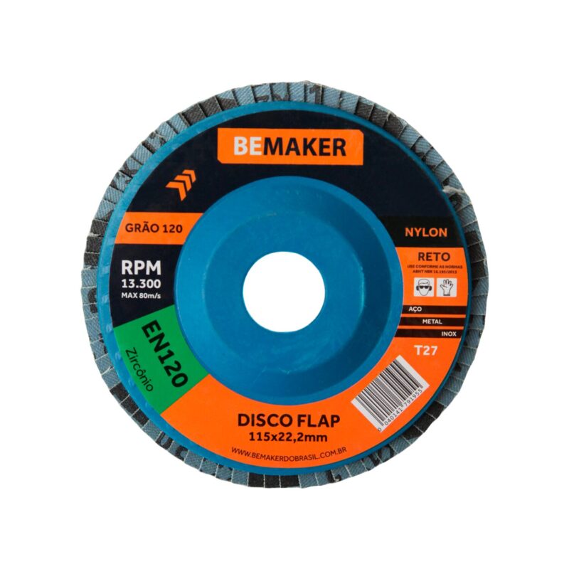 Disco Flap Reto de Óx. de Zircônio - 115x22,2mm ZN120