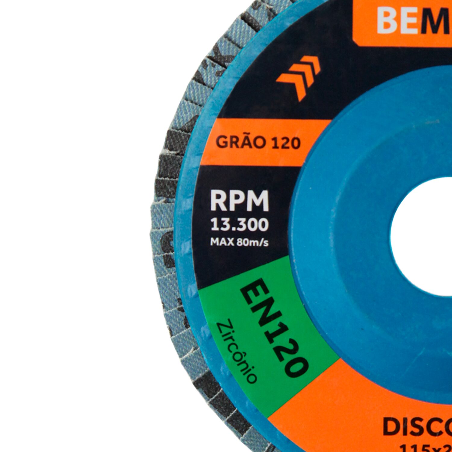 Disco Flap Reto de Óx. de Zircônio - 115x22,2mm ZN120 - Imagem 2