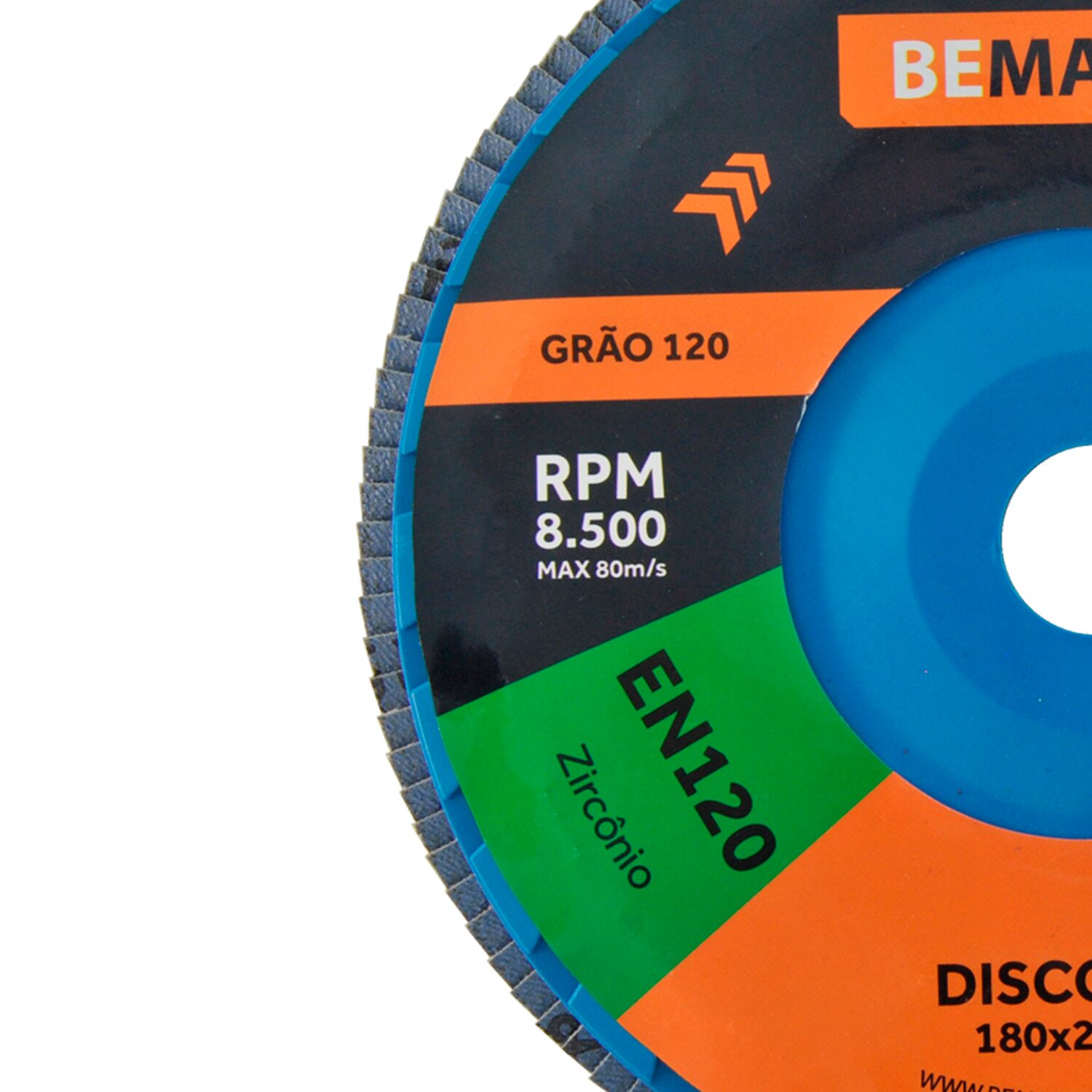 Disco Flap Reto de Óx. de Zircônio - 180x22,2mm ZN120 - Imagem 2