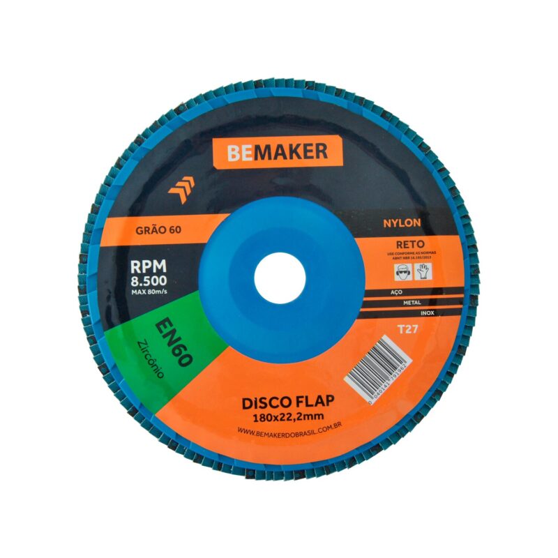 Disco Flap Reto de Óx. de Zircônio - 180x22,2mm ZN 60