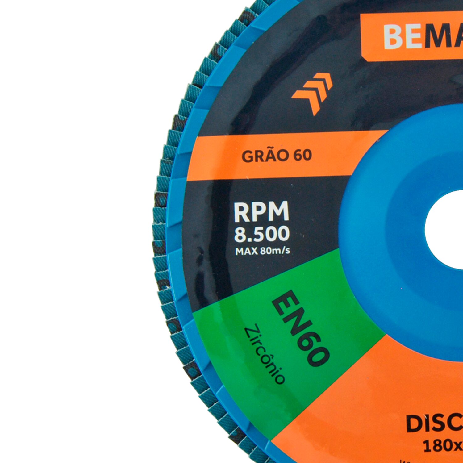 Disco Flap Reto de Óx. de Zircônio - 180x22,2mm ZN 60 - Imagem 2