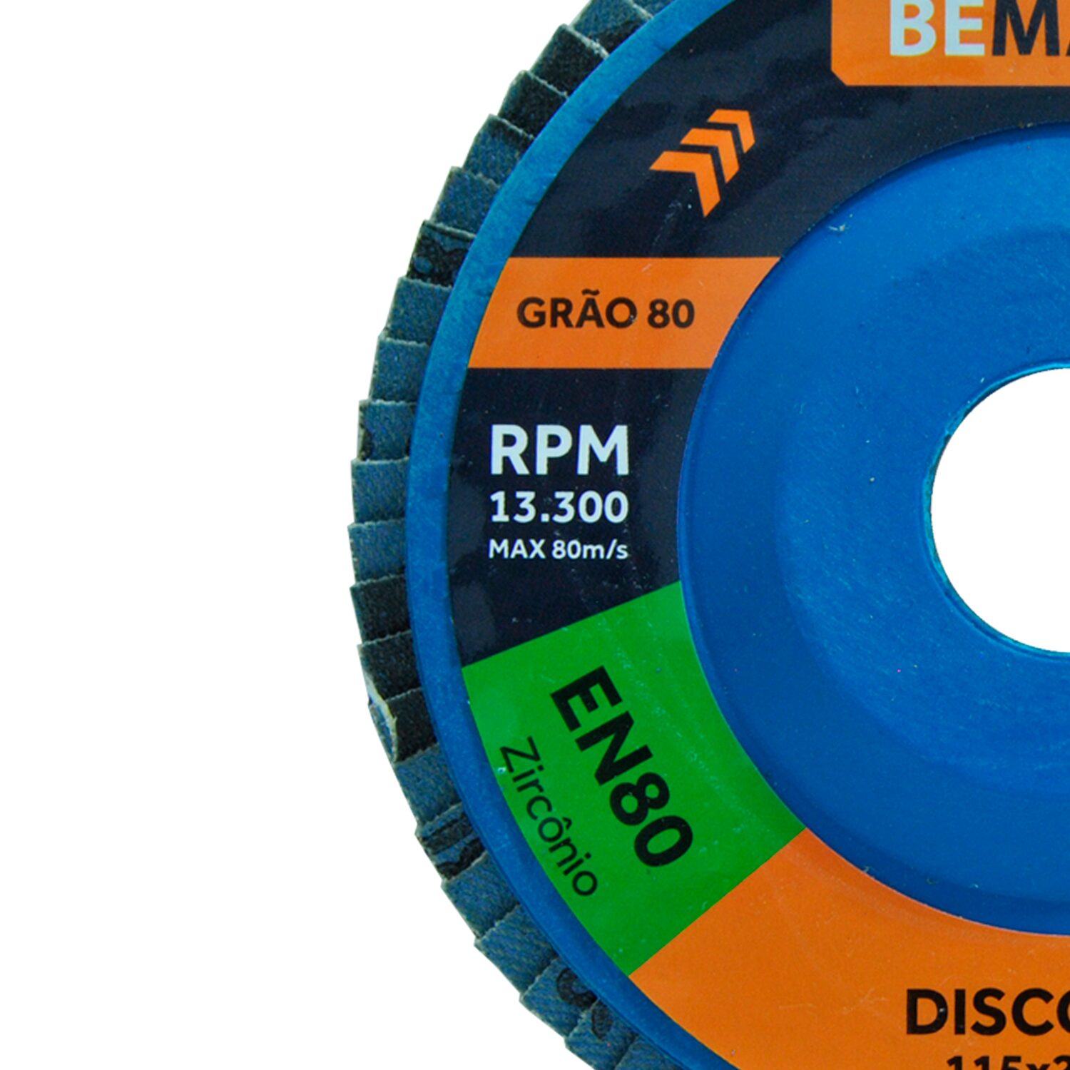 Disco Flap Reto de Óx. de Zircônio - 115x22,2mm ZN 80 - Imagem 2