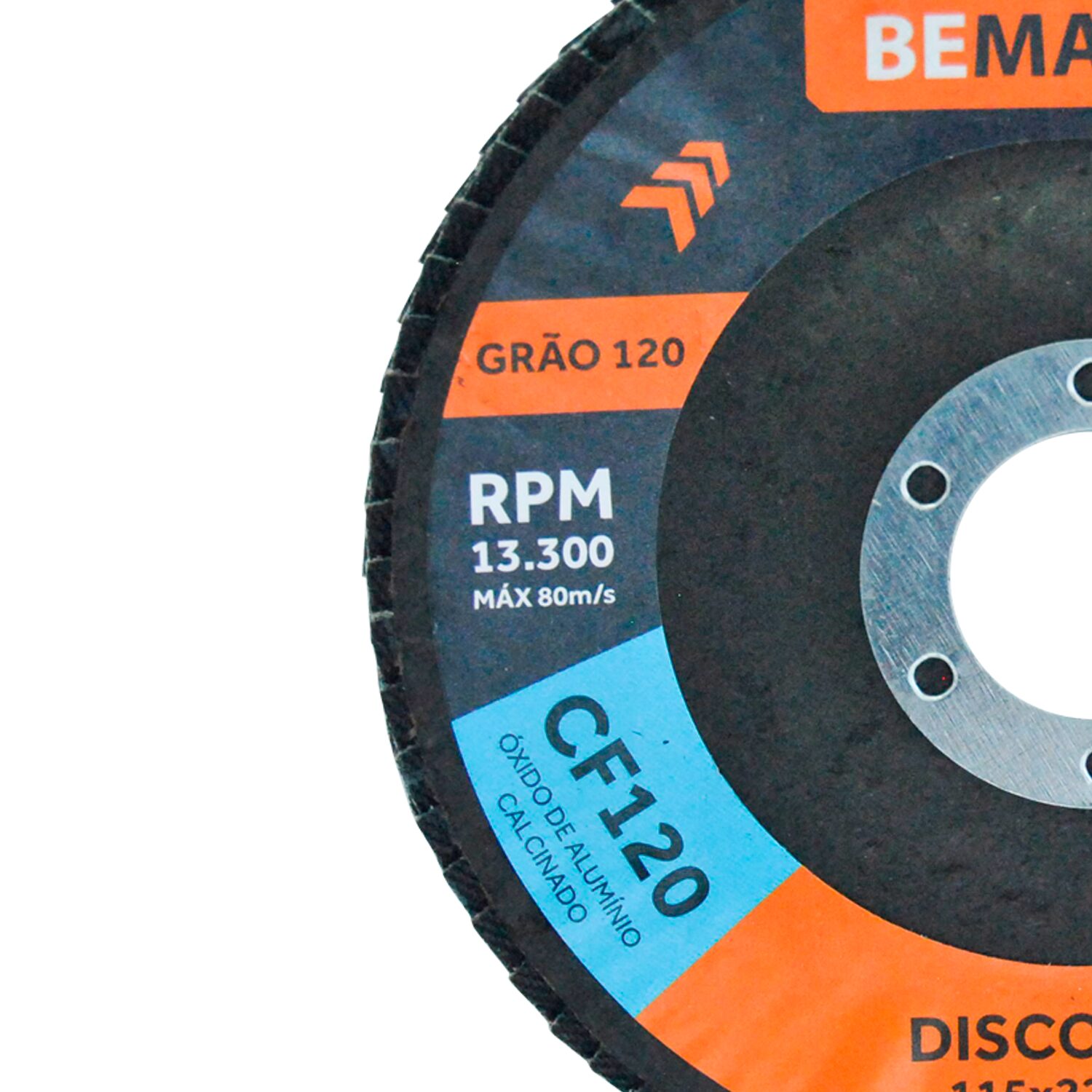 Disco Flap Cônico de Óx. de Alumínio Calcinado – 115x22,2mm CF120 - Imagem 2