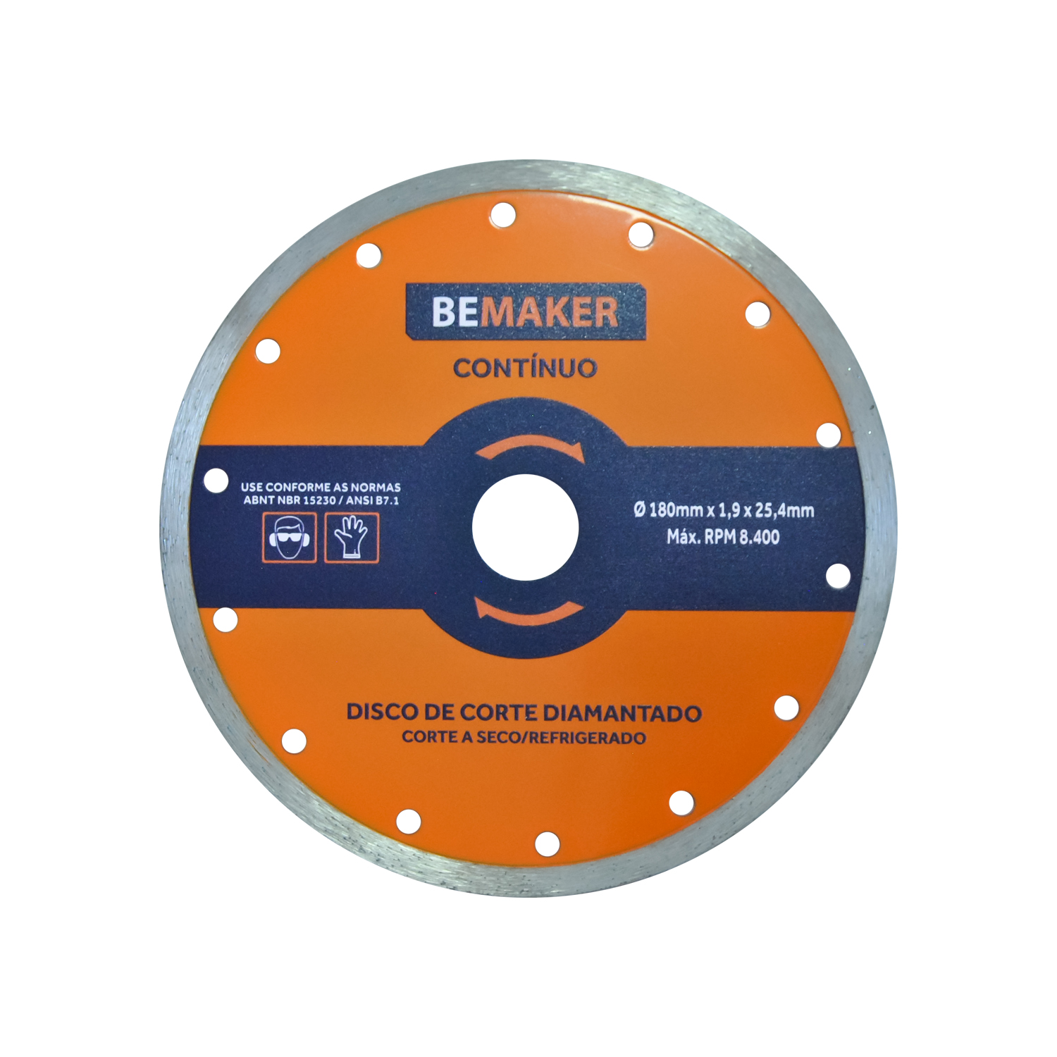 Disco de Corte Diamantado Contínuo - 180x1,9x25,4 mm