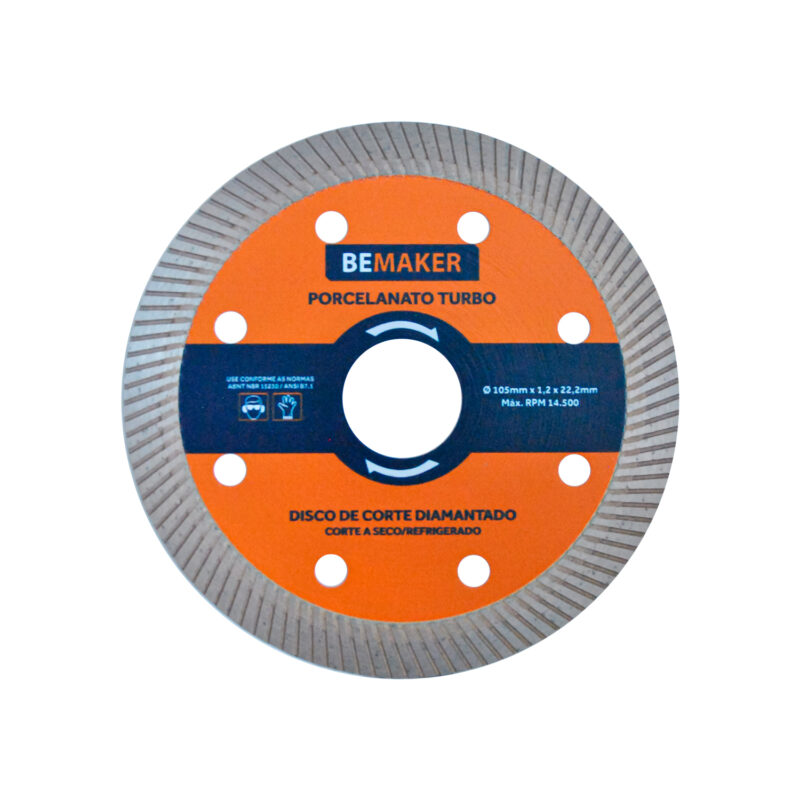 Disco de Corte Diamantado Porcelanato Turbo - 105x1,2x22,22 mm