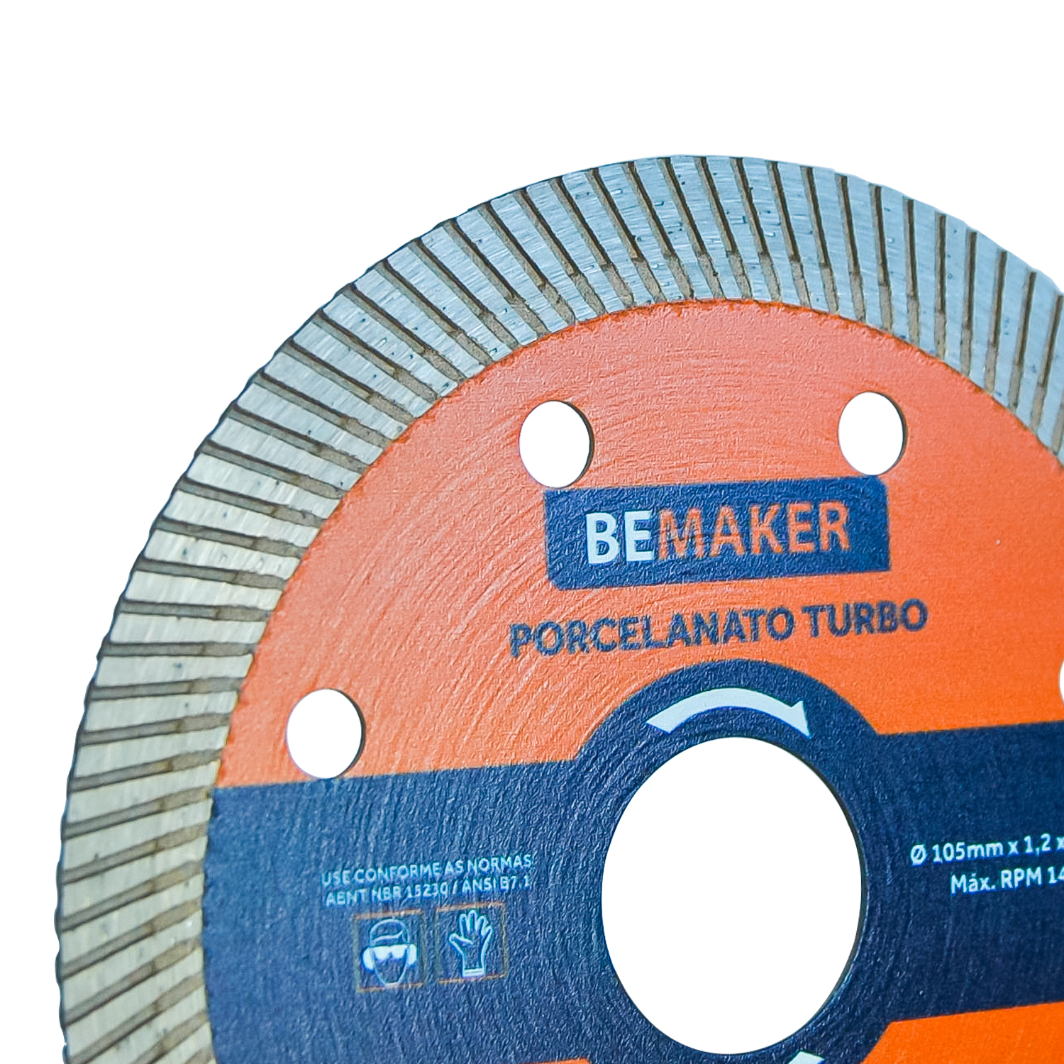 Disco de Corte Diamantado Porcelanato Turbo - 105x1,2x22,22 mm - Imagem 4