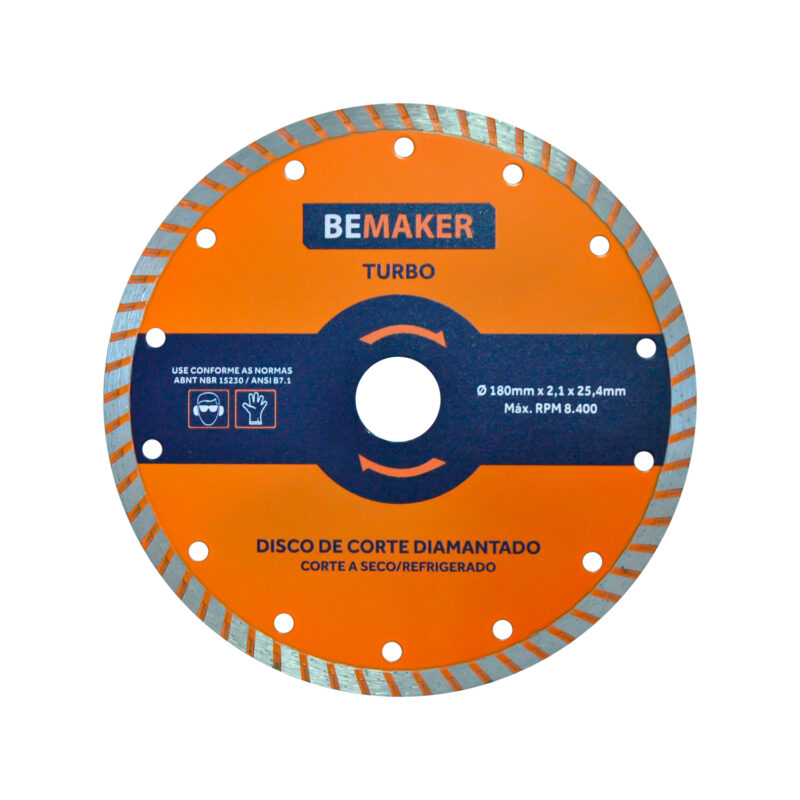 Disco de Corte Diamantado Turbo - 180x2,1x25,4 mm