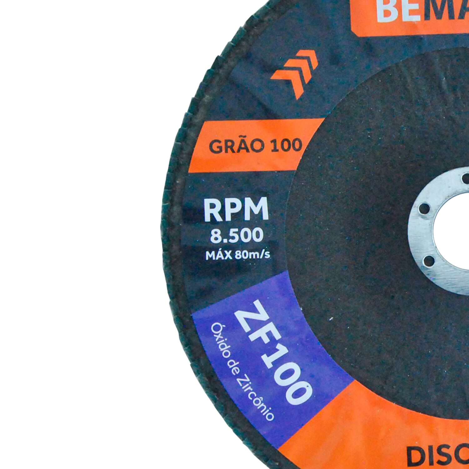 Disco Flap Cônico de Óx. de Zircônio – 180x22,2mm ZF100 - Imagem 2