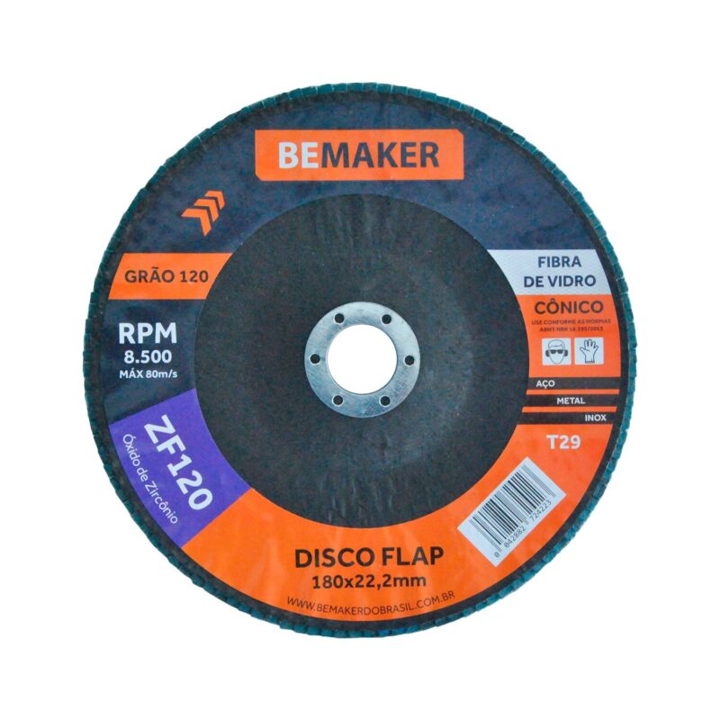 Disco Flap Cônico de Óx. de Zircônio – 180x22,2mm ZF120
