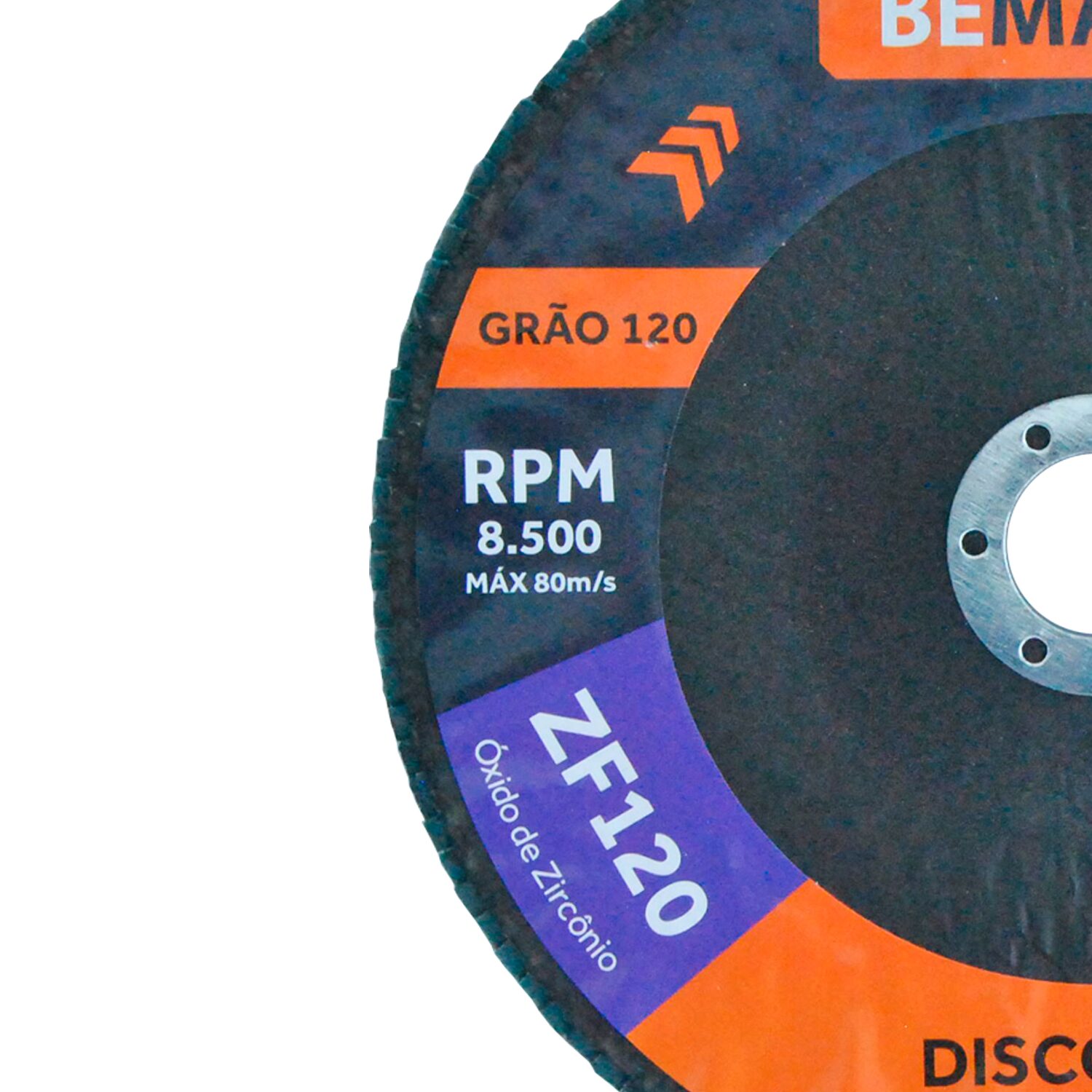 Disco Flap Cônico de Óx. de Zircônio – 180x22,2mm ZF120 - Imagem 2