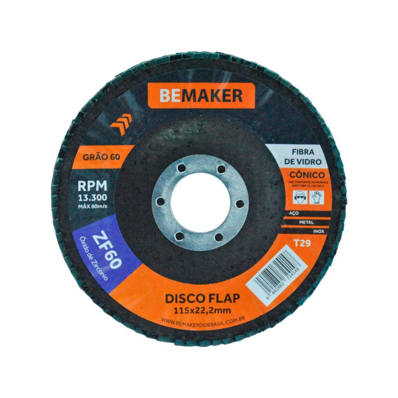 Disco Flap Cônico de Óx. de Zircônio – 115x22,2mm ZF 60