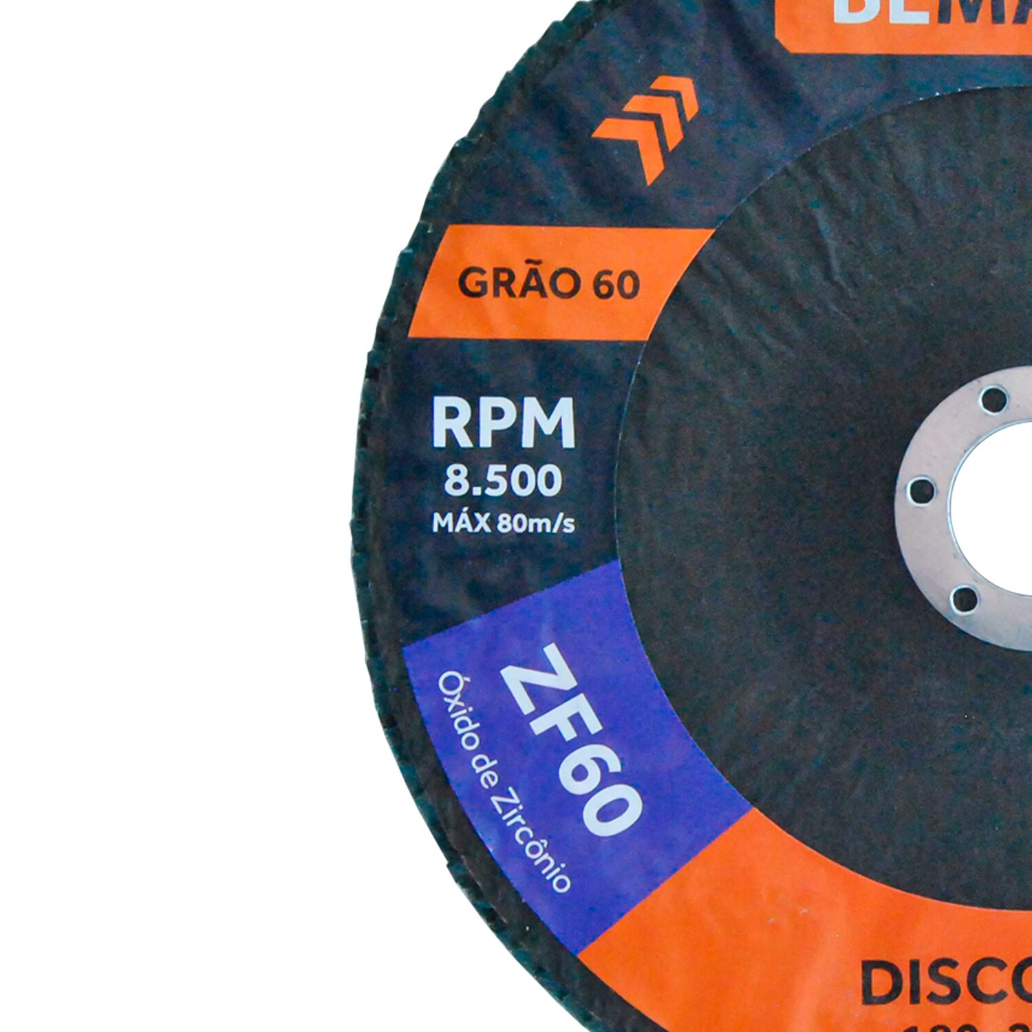 Disco Flap Cônico de Óx. de Zircônio – 180x22,2mm ZF 60 - Imagem 2
