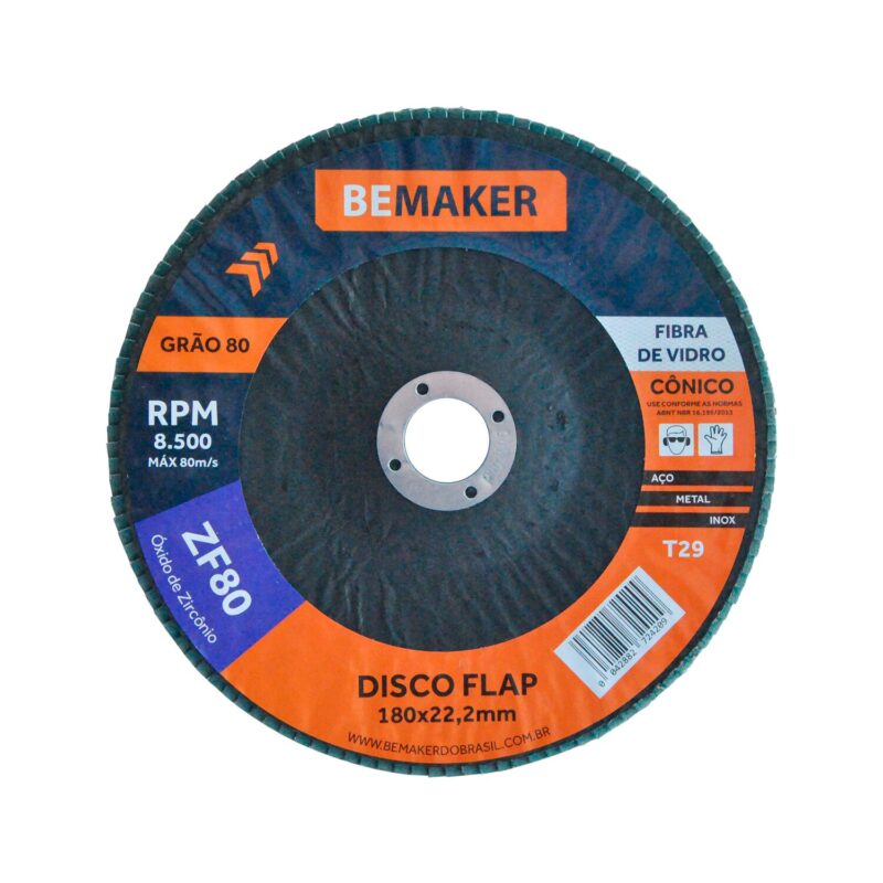 Disco Flap Cônico de Óx. de Zircônio – 180x22,2mm ZF 80