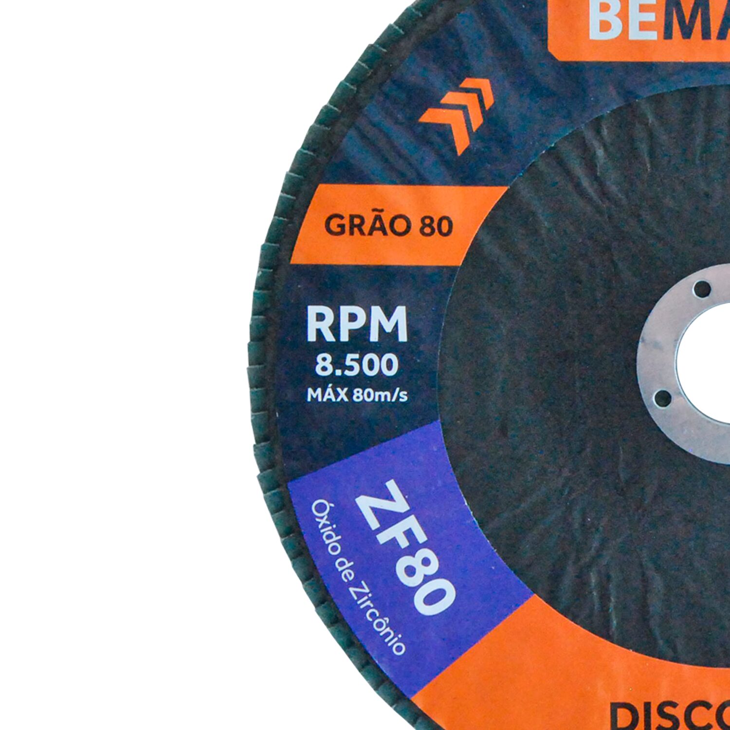Disco Flap Cônico de Óx. de Zircônio – 180x22,2mm ZF 80 - Imagem 2